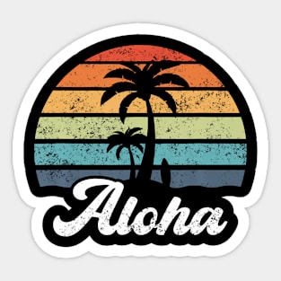 Aloha Hawaii Hawaiian Island Palm Beach Surfboard Surf Sticker